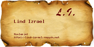Lind Izrael névjegykártya